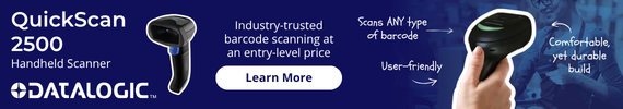 Datalogic entry-level QuickScan 2500 barcode scanner