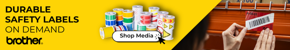 Brother Safety Label Media. Text Reads