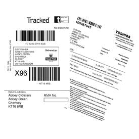 Dual-Sided Direct Thermal Labels For the Toshiba TEC DB-EA4D Label Printer