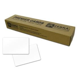 Image of Zebra Premier (PVC) Blank White Cards