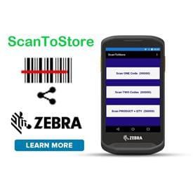 Zebra Specific - ScanToStore Android Data Collection APP Utility Software