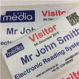 Image of Fabric Visitor Label Badge - Removable Adhesive
